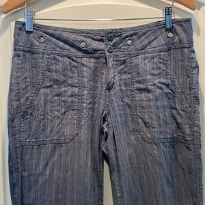 Prank linen striped pants